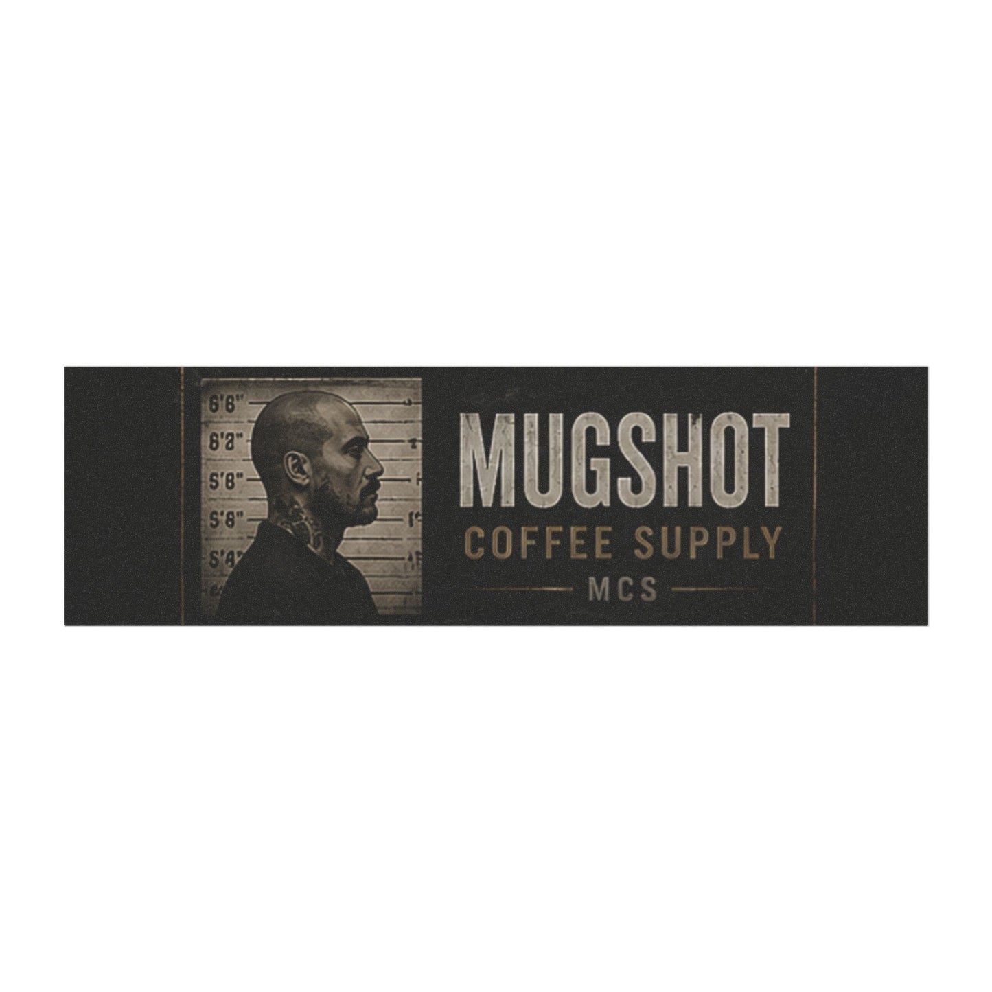 Mugshot Coffee Supply Vintage Car Magnet | Coffee Lifestyle Auto Decal