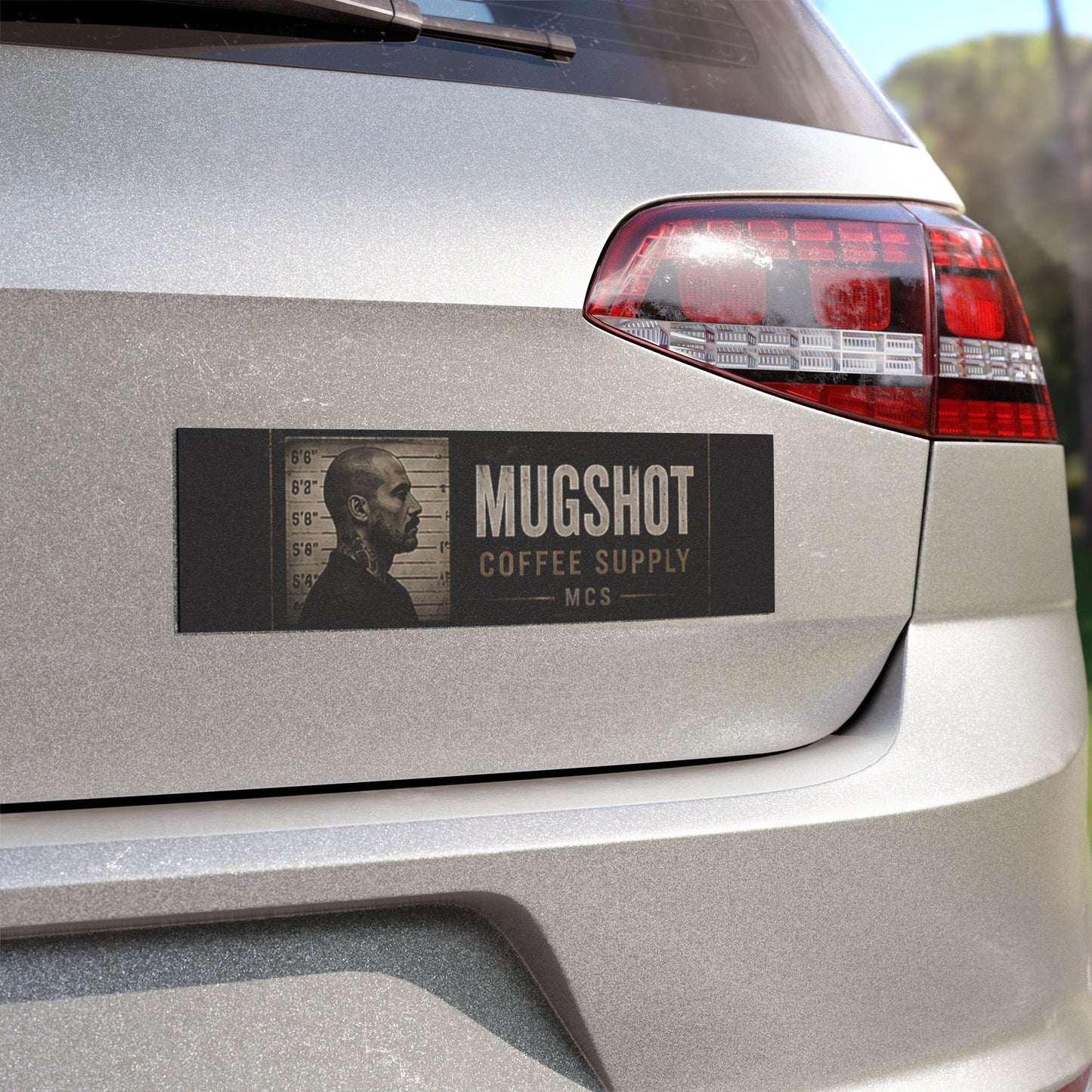 Mugshot Coffee Supply Vintage Car Magnet | Coffee Lifestyle Auto Decal