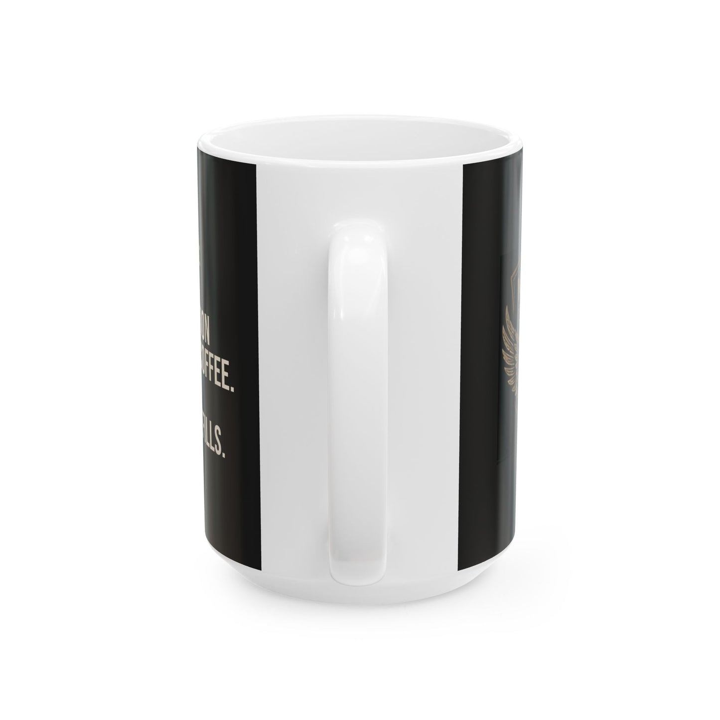 Mugshot Coffee Supply Ceramic Coffee Mug | Black 11 oz & 15 oz Coffee Cup